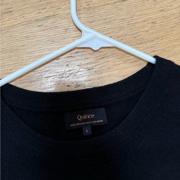 Quince Women's Black Crew Neck Sweater - Picture 3 of 4